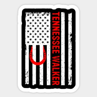 American Tennessee Walker USA Flag Sticker